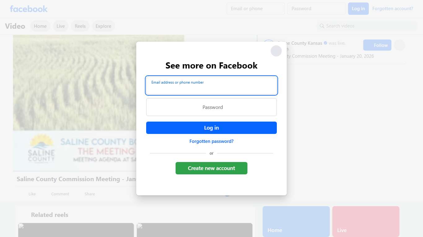 Saline County Commission Meeting - January 20, 2026 | Saline County Kansas | Facebook